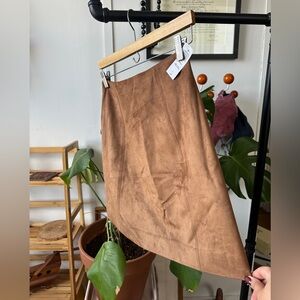 Aritzia tan suede skirt